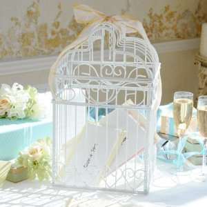  Elegant Scrolled Birdcage Card Holder