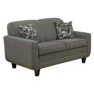  Charles Schneider Webber Gray Fabric Loveseat with Accent 