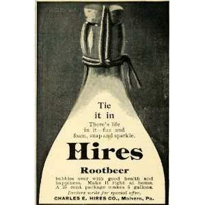1901 Ad Charles E. Hires Root Beer Bottle Malvern PA   Original Print 