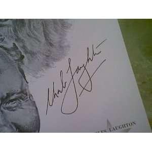 Laughton, Charles Portrait Print 1962 Signed Autograph The Private 