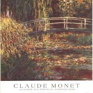    Harmonie Rose   Poster by Claude Monet (25x26)