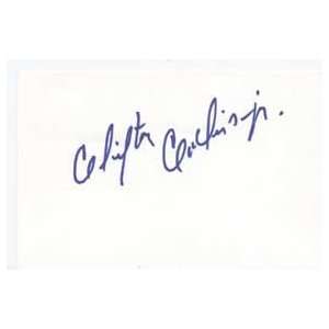  CLIFTON, JR. COLLINS Signed Index Card In Person 