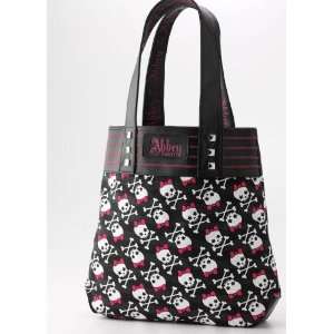  Skull and Crossbones Punk Emo Pink Bow Tote Everything 