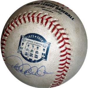 Derek Jeter New York Yankees Autographed Game Used Baseball vs Detroit 