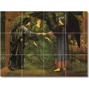 Edward Burne Jones Mythology Shower Tile Mural 13  24x32 using (12 