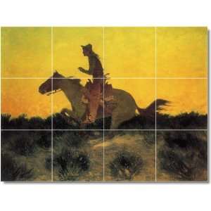 Frederic Remington Western Shower Tile Mural 19  36x48 using (12 