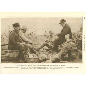  1918 Print Georges Clemenceau Having Lunch in War Zone 