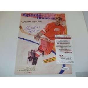 GORDIE HOWE Signed Sports Illustrated Mr Hockey JSA 2   Autographed 