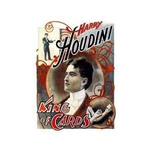 Harry Houdini   King of Cards 28x42 Giclee on Canvas 