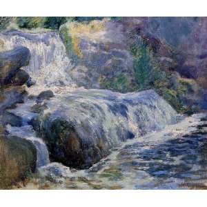     John Henry Twachtman   24 x 20 inches   Waterfall, Blue Brook