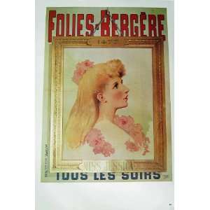   c1977 POSTER FOLIES BERGERE PARIS MUSIC HALL JESSICA