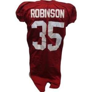 Joe Robinson #35 Alabama 2008 09 Game Issued Maroon Jersey (46 