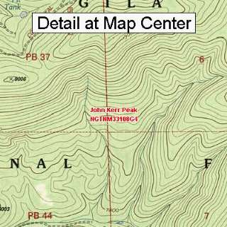 USGS Topographic Quadrangle Map   John Kerr Peak, New Mexico (Folded 