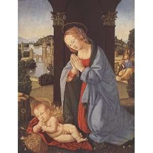   painting name The Holy Family, By Lorenzo di Credi