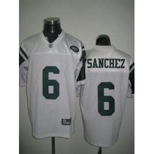 Mark Sanchez #6 White NFL New York Jets Football Jersey Sz48