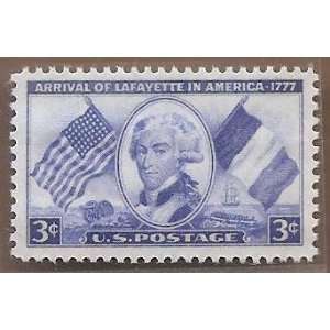 Stamps US Marquis De Lafayette FlagsCanons and Landing Party Sc1010 