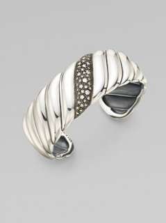 David Yurman   Pave Diamond Sterling Silver Cuff Bracelet