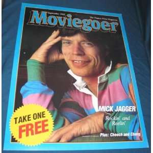 MICK JAGGER Huge Poster of Moviegoer Magazine Cover from 1982. 22 x 