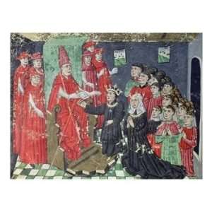 Pope Nicholas V Accompanied by Six Cardinals, Grants King 