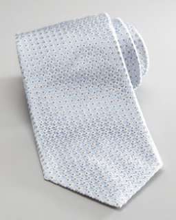 N1P3S Armani Collezioni Tonal Grid Tie, Light Blue