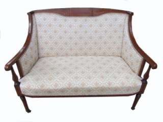  Beautiful Antique Mahogany Two seater Sofa , Newly Upholstered C1910