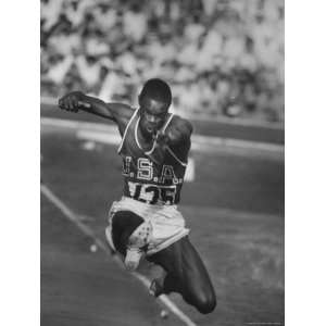  USA Ralph Boston Faulting on His Leap During High Jump 