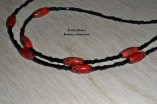 Black/Red Eyeglass Chain Holder Necklace (022703)  