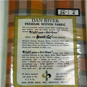 Vintage Premium Dan River Yarn Dyed Reversible Cotton Plaid Sherbet 