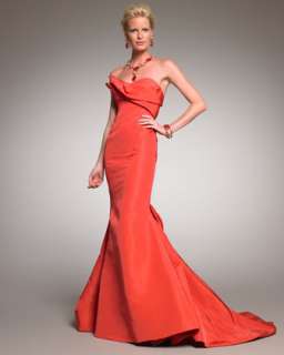 Pleated Strapless Gown  
