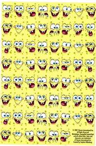 Spongebob Squarepants Scrapbook FUNNY FACE Stickers  