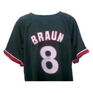 Ryan Braun Autographed Uniform   University of Miami COA   Autographed 