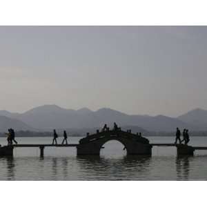   Lake in Twilight, China Premium Poster Print by Ryan Ross, 12x16