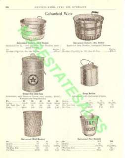 1911 Antique Cream City Ash Can Fire Pail Bucket AD  