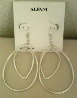 Alfani Silver Oval Hoop Earrings  