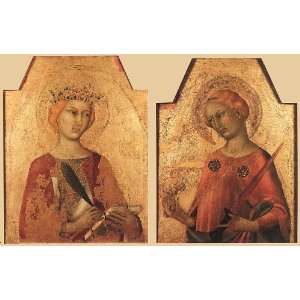 FRAMED oil paintings   Simone Martini   24 x 16 inches   St Catherine 