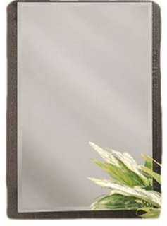 Frameless beveled mirror Surface or recess mount Recess opening is 