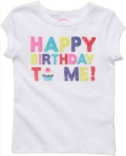    Carters Happy Birthday To Me T Shirt Girls   White Clothing