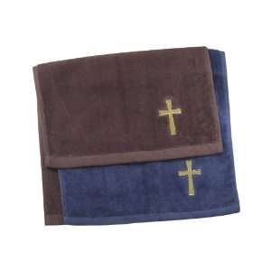  Pastor Towel Cross Burgundy with gold 