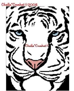 Siberian Bengal Tiger Afghan Crochet Pattern Graph  