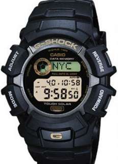 Casio Watch G2300 9V Mens Black G Shock World Time Tough Solar watch 