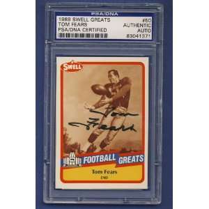  1955 Tom Fears Signed #43 Card PSA/DNA