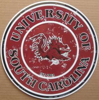University of South Carolina Gamecocks Rec Room Sports Bar Metal Sign 