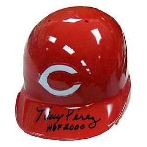 Tony Perez HOF 2000 Autographed Cincinnati Reds Baseball Mini Helmet 