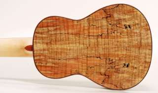    FMT CURLY SPALTED FLAME MAPLE TENOR UKULELE w/logo gig bag and tuner