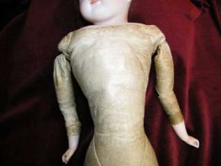 ANTIQUE ABG SOLID DOME TURNED HEAD BISQUE DOLL 19  