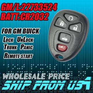 22733524 KEY SHELL FOR GM CHEVROLET BUICK REMOTE CASE  
