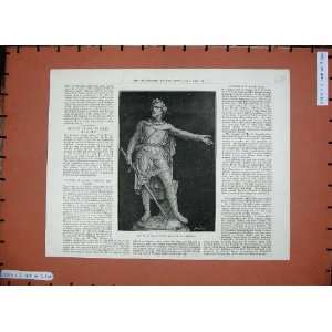  1888 Statue Sir William Wallace Aberdeen War Man Print 
