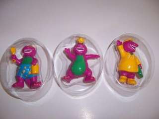 Barney Figurines, Lot of 3,Rare 3 Assorted  