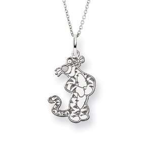  Sterling Silver Tigger Pendant   Officially Licensed Disney Jewelry 