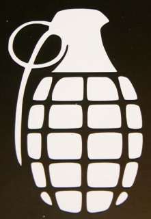 ARMY HAND GRENADE VINYL DECAL Choose Size/Color  sticker 